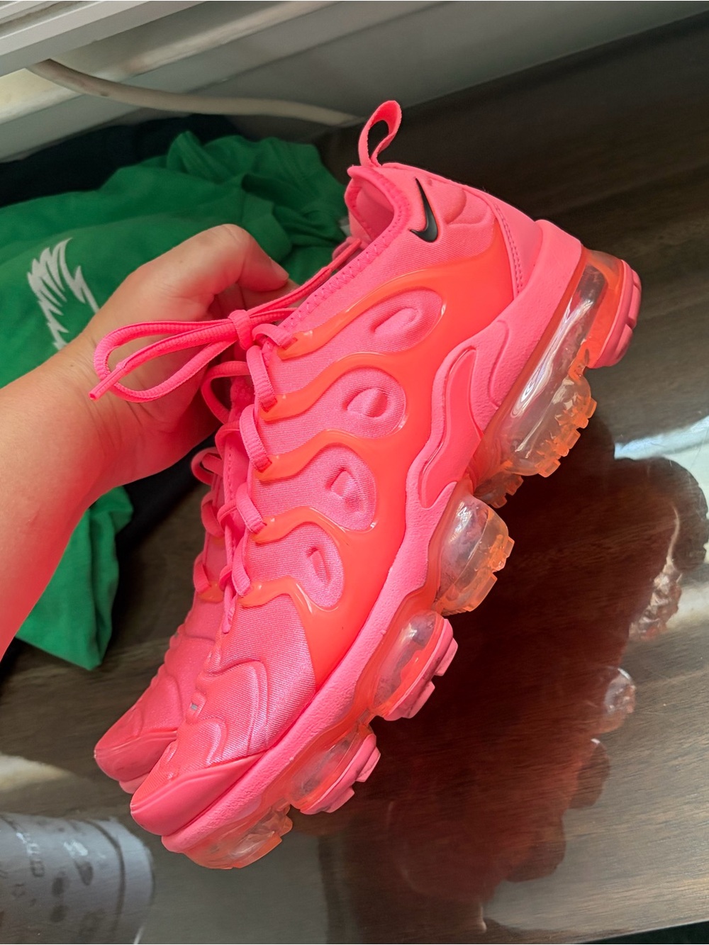 Nike Women’s Neon Pink Air VaporMax Plus Sneakers